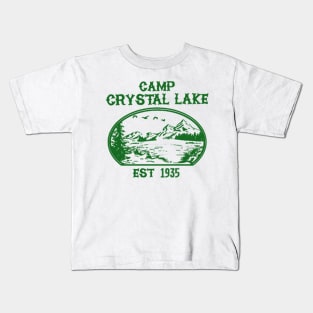 Camp C L // green solid style Kids T-Shirt